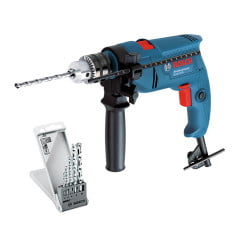 Combo máy khoan động lực Bosch GSB 550 và bộ 5 mũi khoan tường